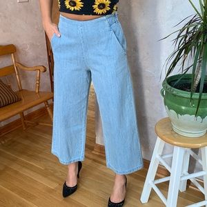 Light wash blue jeans